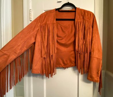 orange fringe jacket