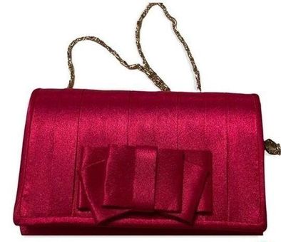 Bijoux Terner Red Satin Clutch Purse Rhinestones - AbuMaizar Dental Roots  Clinic