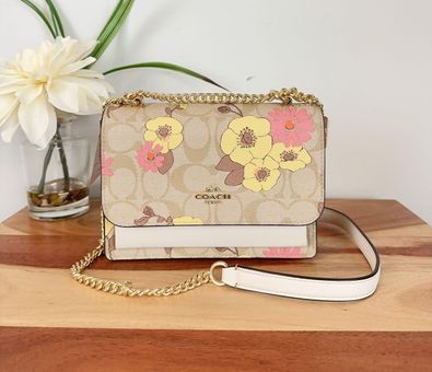 Coach Tech Wallet in Signature Canvas with Floral Cluster Print