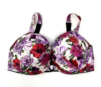 Victoria's Secret Pink Floral Bedazzled Bling Straps Padded Push-up Wired  Bra Size 32 C - $25 - From Diana