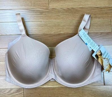 Paramour Marvelous Full Figure Bra 40DDD Beige Seamless Side