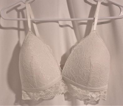 New Look 32D/E Cream Molded Lace Bralette Adjustable DD