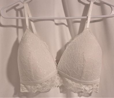 Cream Longline Lace Bra