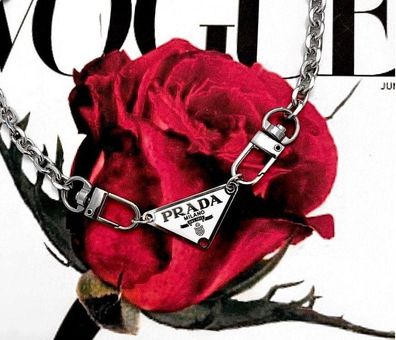 Upcycled Prada logo charm reworked into a necklace | Shop necklaces, Prada,  Necklace