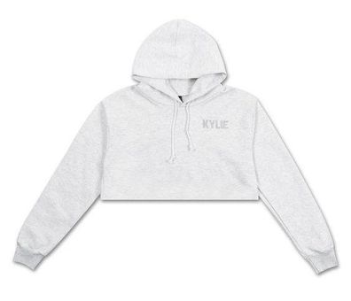 Kendall + Kylie NEW KYLIE JENNER RHINESTONE GRAY CROPPED HOODIE Size  undefined - $27 - From Awesome