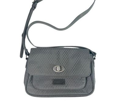 Black nylon flap purse