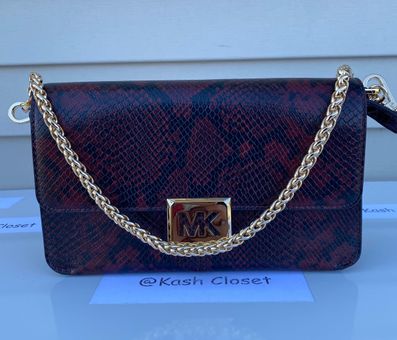 Michael Kors Sonia Medium Snake Embossed Shoulder Bag