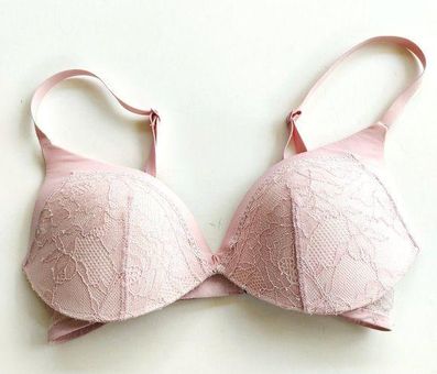 Calvin Klein CK Womens Size 32D Pink Underwire Bra QF1941 Obsess Push Up  Plunge - $18 - From weilu