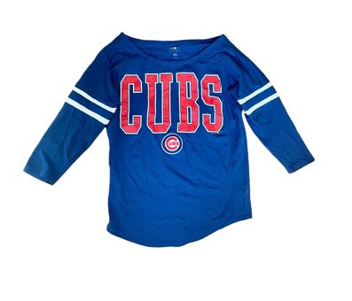 MLB Chicago Cubs 3/4 Sleeve Shirt Blue Size M - $6 (85% Off