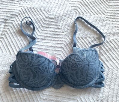 Victoria's Secret PINK Lace Push-up Bra Blue Size 32 A - $16 - From  Christine