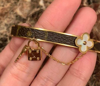Louis Vuitton Upcycled Monogram Clover Clasped Bangles/bracelets