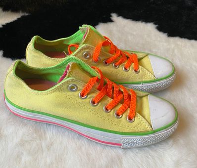 Converse Neon Yellow Sneakers Size 7 - $20 - From Olivia