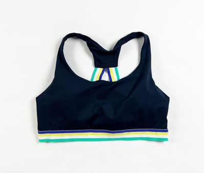 Athleta Contender Racerback Multi Color Stripe Athletic Work Out Sports Bra  L Size L - $35 - From Galore