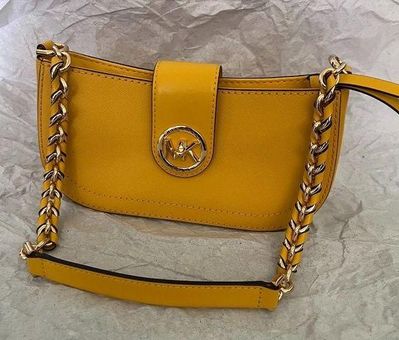 Michael Kors Lady Carmen Extra Small Leather Pouchette Crossbody