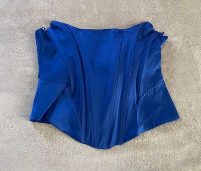 Women, Blue corset Zara top