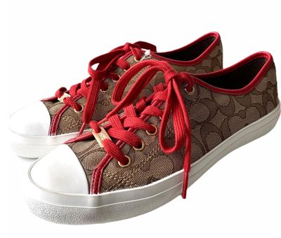 Coach Skate Lace Up Sneaker In Signature Jacquard Maple – voilà.id