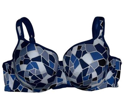 Cacique blue, black & white geometric bra 44D Size undefined - $20