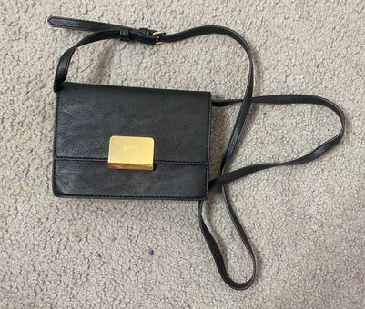 Buckle Faux Leather Crossbody Purse