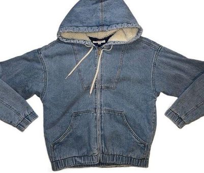 H&M Hooded Denim Jacket $25  Hooded denim jacket, Jean jacket hoodie, Denim  jacket