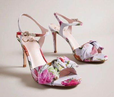 Ted Baker Kayllah Bow Detail Platform Sandals, Silver at John Lewis &  Partners