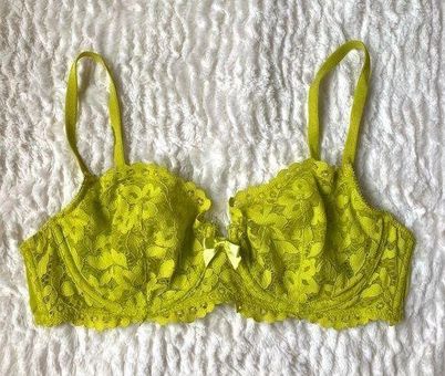 Victoria's Secret Vintage Very Sexy Unlined Lace Demi Bra 34C Yellow Size  34 C - $16 - From Ksenia