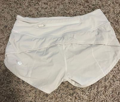 Lululemon White Speed Up Shorts 2.5” Size 0 - $29 (57% Off Retail