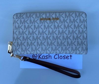 Michael Kors Jet Set Signature Logo Large Flat Crossbody Bag | Dillard's