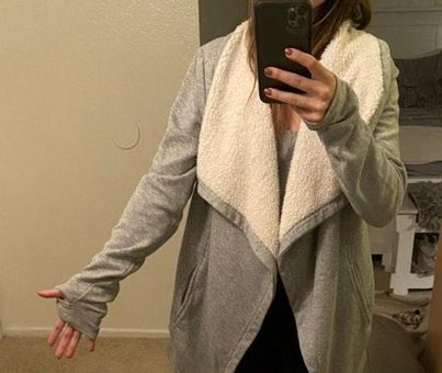 sherpa lined cardigan