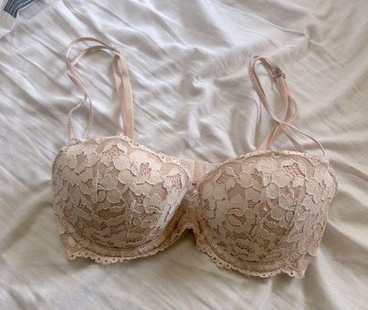 PINK - Victoria's Secret Victoria's Secret pink nude lac seats push up bra  size 32C - $25 - From Tessa