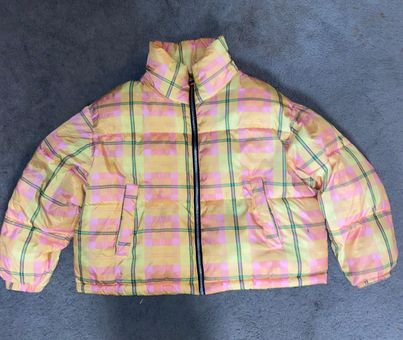 Topshop rainbow puffer jacket cheap