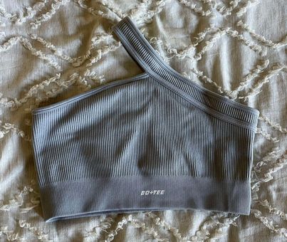 Bo+Tee Grey One Shoulder Sports Bra Gray Size M - $15 (40% Off Retail) -  From Jazz