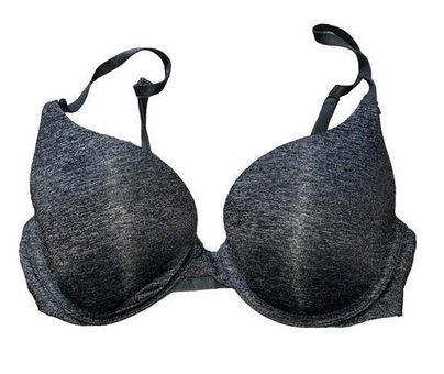 Victoria's Secret Grey Push Up Bra 32C Perfect Padded Coverage Lined Black  Size undefined - $15 - From Kaytlin