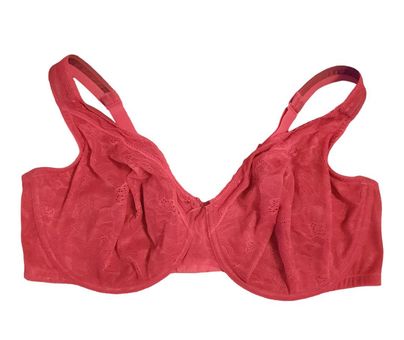 Cacique Modern Lace Unlined Full Coverage Bra Red Size One Size - $28 -  From Adria