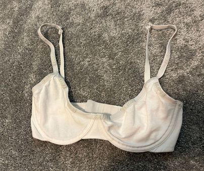 SKIMS Cotton Logo Underwire Demi Bra Marble Size 30D ($36) White - $30 -  From Brooke