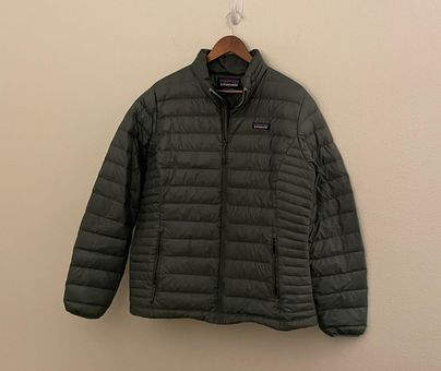 Patagonia Full Zip Green Outdoors Puffer Jacket Coat Size XL