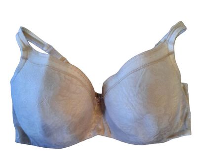 Cacique Modern Lace Lightly Lined Balconette Bra Tan Size One