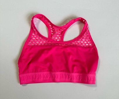 Pink Victoria's Secret Ultimate Unlined Sports Bra Racerback Red Size M, B80