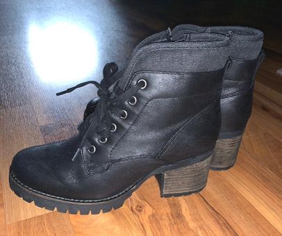 kohls black combat boots