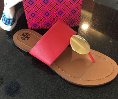 Tory Burch patos disk sandal Red Size 8 - $95 (61% Off Retail) New With  Tags - From Mary