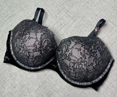 Victoria's Secret Very Sexy Push Up Bra Black Metallic Shimmer Lace 38DD  Nwt Size undefined - $35 New With Tags - From Marie