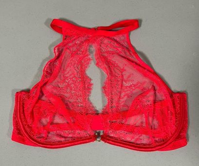 Victoria's Secret Red Lace Halter Bra Bralette Lingerie Size S - $130 (12%  Off Retail) - From faeriekiss