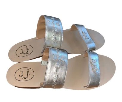 Jack Rogers Gold Leather Sandals Slides size 9.5 41 From