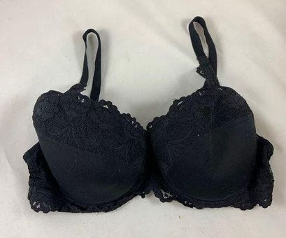 36C black satin lace full cup bra Size undefined - $8 - From Francesca