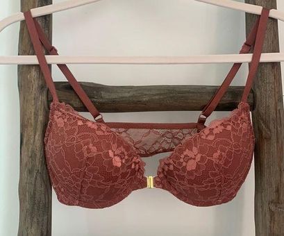 H&M Pink Lace Extreme Push Up Bra Front Closure / 34B Size 34 B