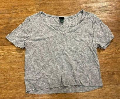 Wild Fable Tops Blouse Short Sleeve Gray Small - $13 - From Sara