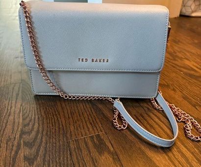 Ted Baker Purse Wallet Envelope Trifold Pink Blue Patent Leather Zip Coin  Holder | eBay