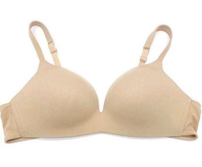 Cacique Womens 44B Simply Wire Free Plunge Push Up Bra Beige Nude Smoothing  Size undefined - $28 - From Jeannie