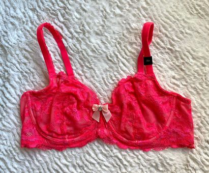 Victorias Secret Body by Victoria Unlined Demi Floral Lace Bra