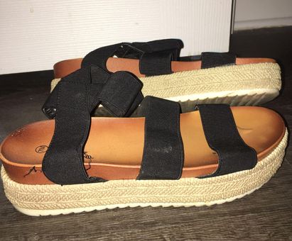 Aloha Island Sandals Black Size 7 6 70 Off Retail From abby