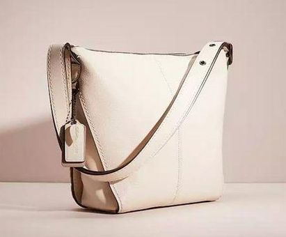 Coach Dufflette Crossbody Bag in Refined Leather White Small